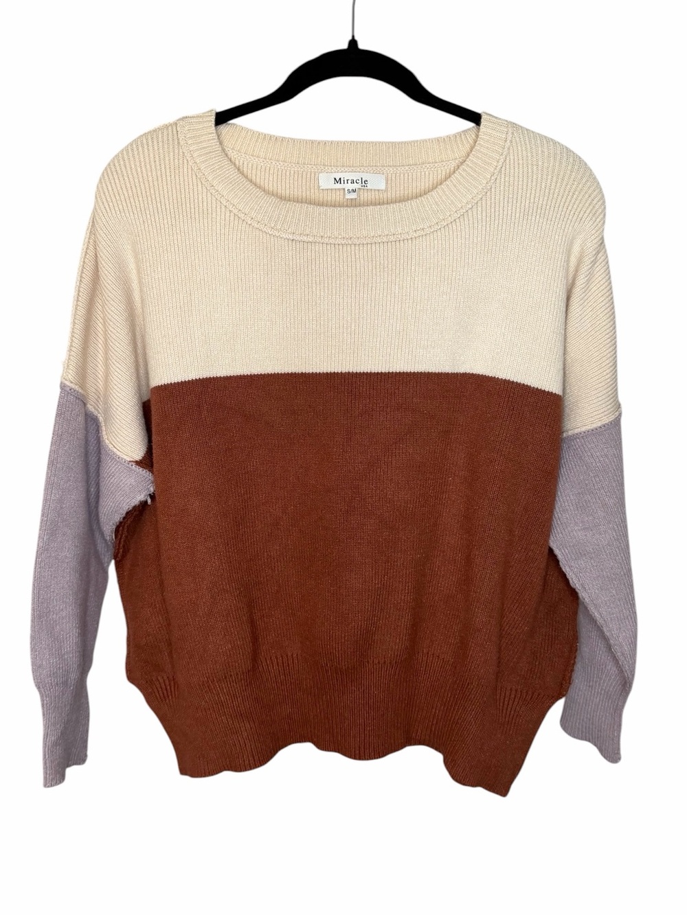 Miracle Color Block Crewneck Sweater - S/M